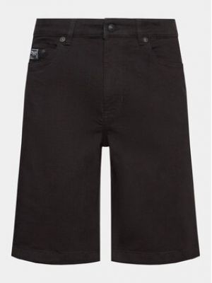 Priliehavé džínsové šortky Versace Jeans Couture čierna