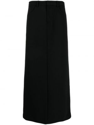 Vlnená dlhá sukňa Jnby čierna