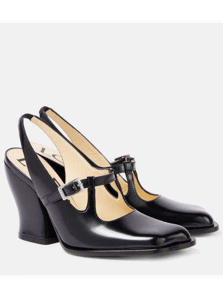 Pumps i läder med slingback Loewe svart