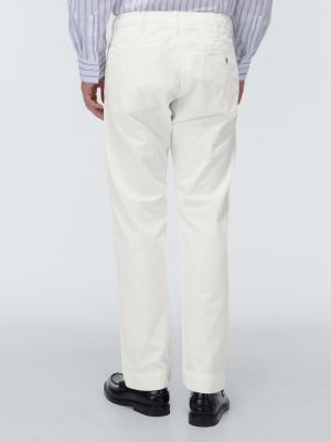 Памучни chino панталони slim Rrl бяло