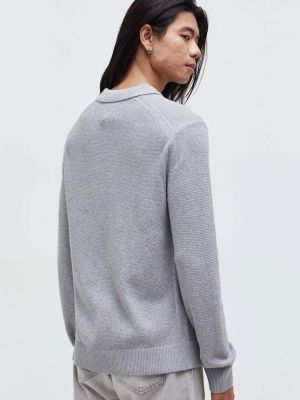 Vlněný svetr Abercrombie & Fitch šedý