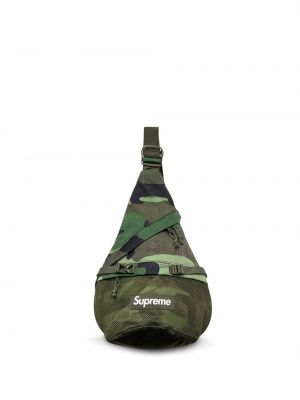 Maskáčový taška s potlačou Supreme zelená