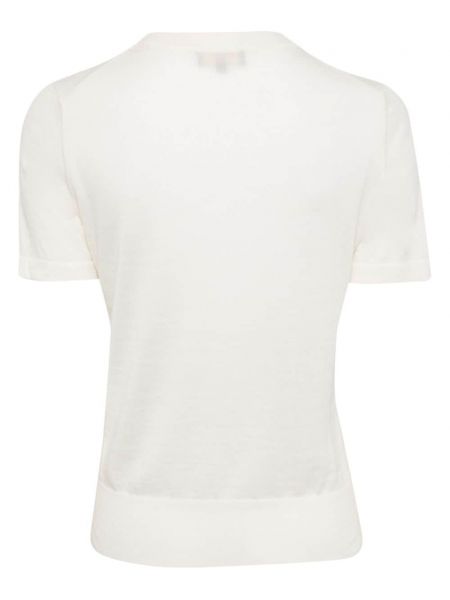 T-shirt en cachemire en tricot N.peal blanc