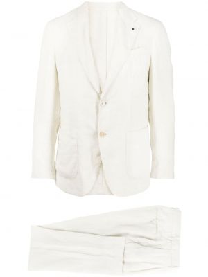 Ленен костюм Lardini бяло