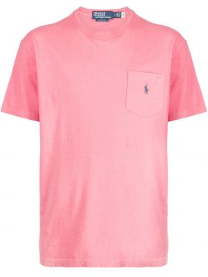 T-shirt brodé à imprimé Polo Ralph Lauren rose