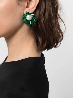 Boucles d'oreilles avec perles Sterling King vert