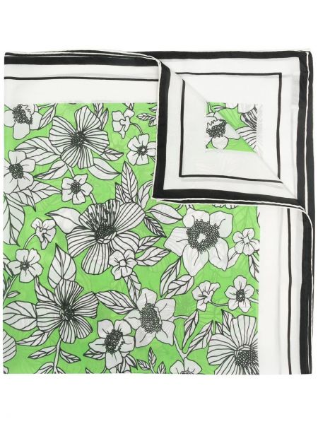 Bufanda de flores con estampado Christian Wijnants verde