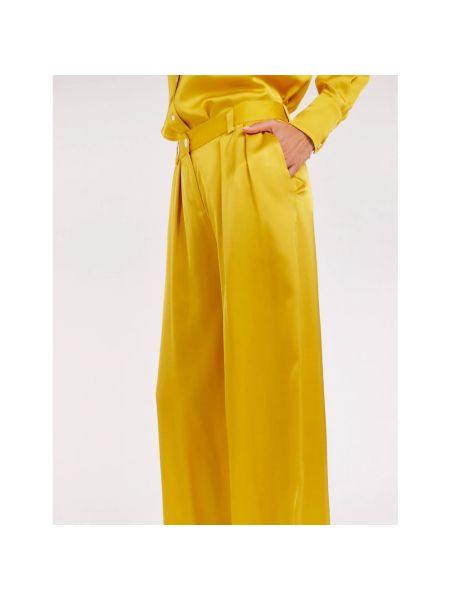 Spodnie relaxed fit Ines De La Fressange Paris żółte