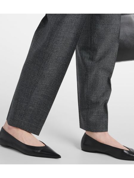 Plisované vlnené rovné nohavice Totême
