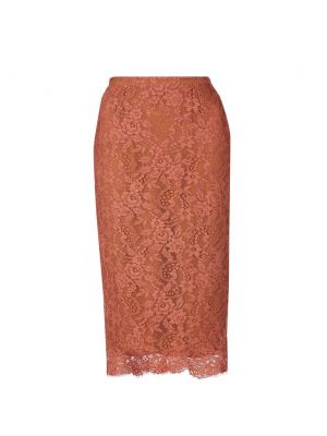 Кружевная юбка-карандаш Kiton оранжевая