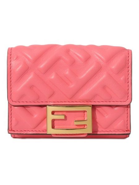 Кожаный кошелек Fendi розовый