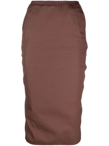 Falda de tubo ajustada Rick Owens marrón