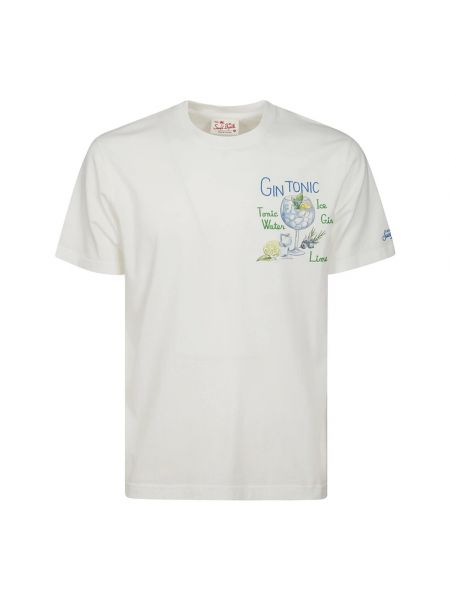 Koszulka bawełniana z nadrukiem z krótkim rękawem Mc2 Saint Barth biała