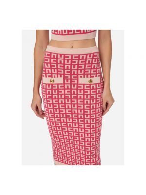 Falda de tubo ajustada Elisabetta Franchi rosa