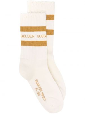 Brodert sokker Golden Goose gull