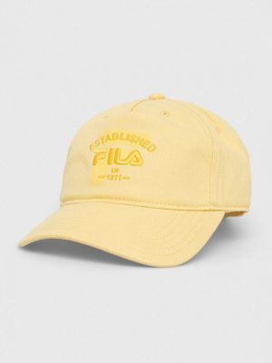 Хлопковая кепка Fila желтая