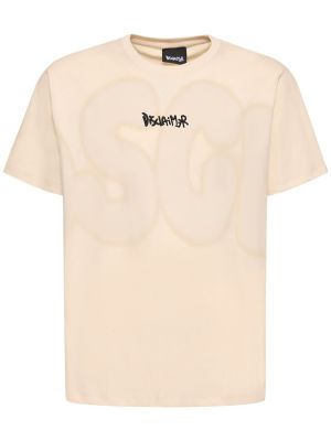 Camiseta de algodón Disclaimer beige