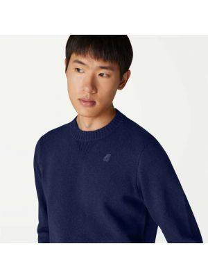 Dzianinowy sweter K-way niebieski