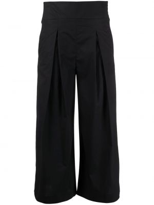 Pantalones culotte de cintura alta Pinko negro