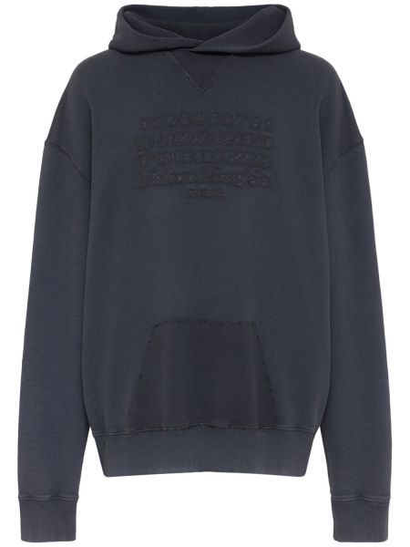 Sudadera con capucha de algodón Maison Margiela negro