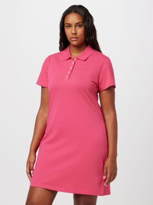 Рокля тип риза Tommy Hilfiger Curve розово
