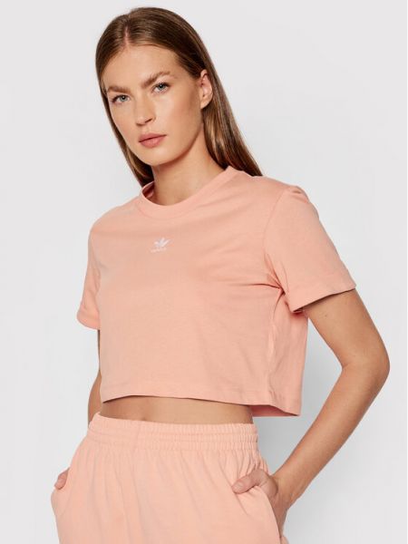 T-shirt Adidas Originals, różowy
