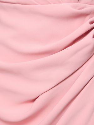 Drapírozott hosszú ujjú hosszú ruha Zuhair Murad rózsaszín