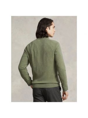 Sudadera con cremallera con bordado de lana de tela jersey Polo Ralph Lauren verde