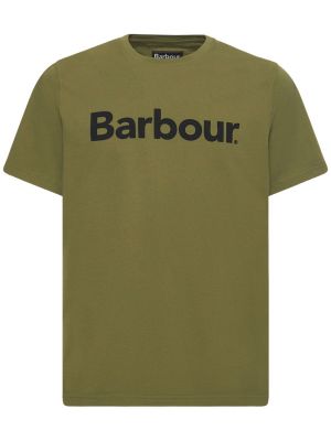 Bavlnené tričko Barbour čierna