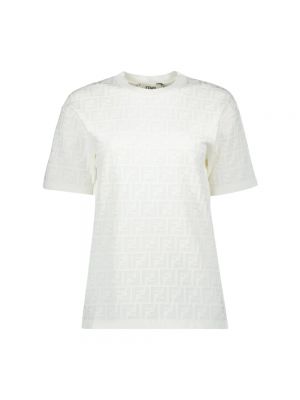 Koszulka z nadrukiem Fendi biała
