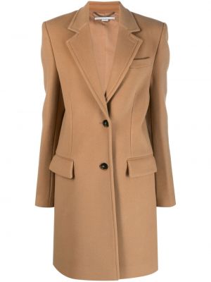 Vlněný kabát Stella Mccartney hnědý