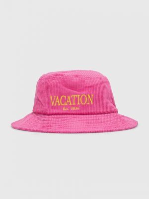 Pamučni šešir On Vacation ružičasta