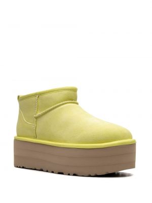 Kotníkové boty na platformě Ugg žluté