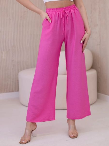 Pantaloni din viscoză Kesi roz