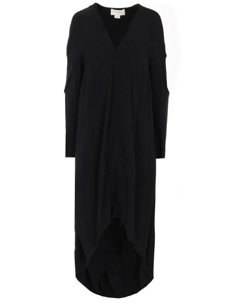 Черное асимметричное пальто Antonio Berardi