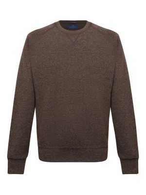 Хлопковый шерстяной свитер Andrea Campagna серый