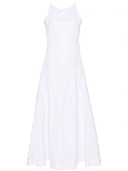 Βαμβακερή μάξι φόρεμα Sportmax λευκό