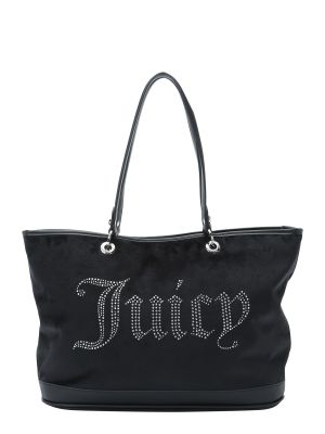 Prozirna shopper torbica Juicy Couture crna