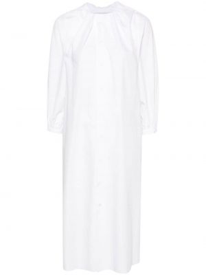 Bombažna obleka Mm6 Maison Margiela bela