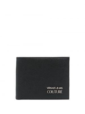 Kožená peňaženka Versace Jeans Couture čierna