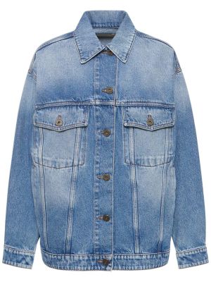 Veste en jean en coton oversize Weekend Max Mara bleu