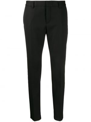Pruhované saténové kalhoty Saint Laurent černé