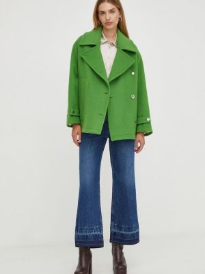 Płaszcz wełniany oversize Beatrice B zielony