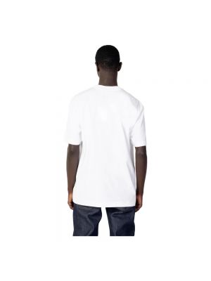 Camisa vaquera de cuello redondo Calvin Klein Jeans blanco