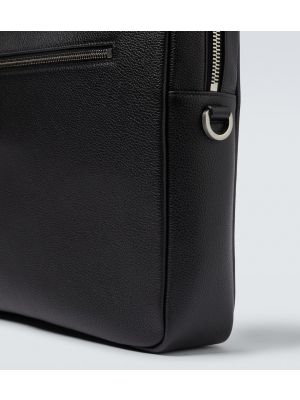 Kožna torbica Saint Laurent crna