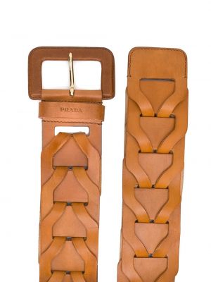 Cinturón con trenzado Prada marrón
