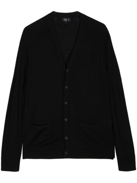 Cardigan long en laine en tricot Man On The Boon. noir