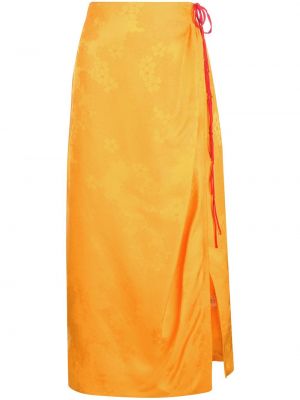 Falda de flores Rosie Assoulin amarillo