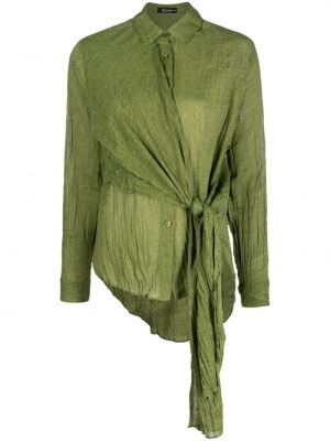 Памучна блуза Mes Demoiselles зелено