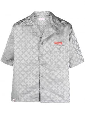 Camicia in tessuto jacquard Charles Jeffrey Loverboy grigio